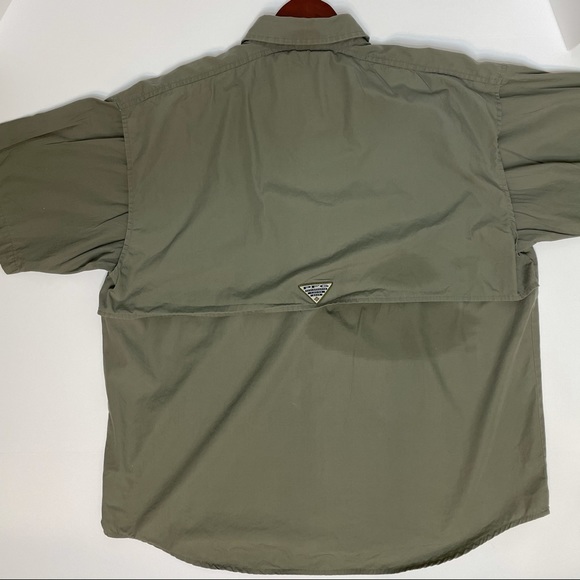 Columbia PFG Nylon Breathable S/S Button Shirt L - Picture 4 of 11